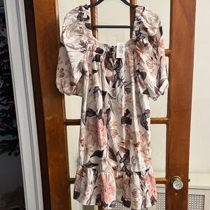 Floral Puff Sleeve Dress